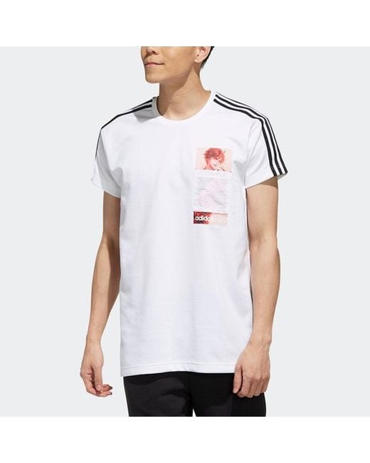 Adidas White Neo X Crossover Casual Sports Short Sleeve for men