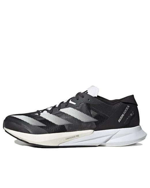 Adidas Black Adizero Adios 8 Running Shoes for men