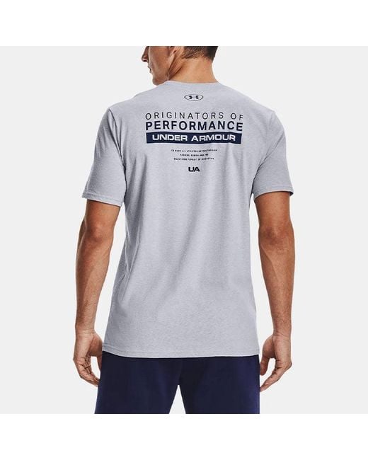 Under Armour Gray Bar Originators Of Performance Short Sleeve for men