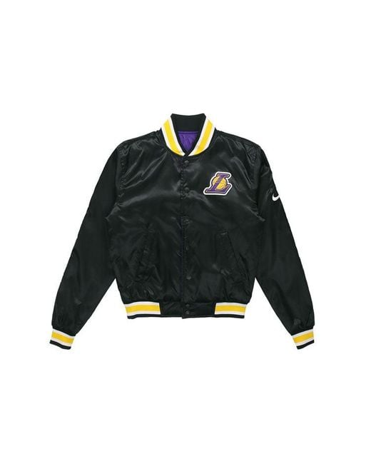 Nike Green Nba Los Angeles Lakers Reversible Sports Jacket for men