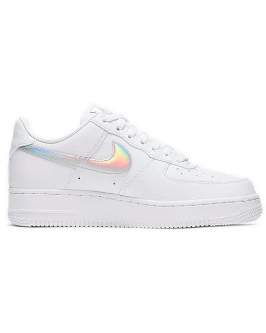 Nike White (Wmns) Air Force 1 Low 'Iridescent Swoosh'