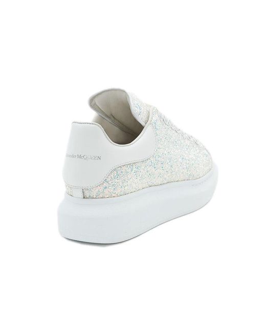 McQueen White (Wmns) Oversized Glitter Sneaker