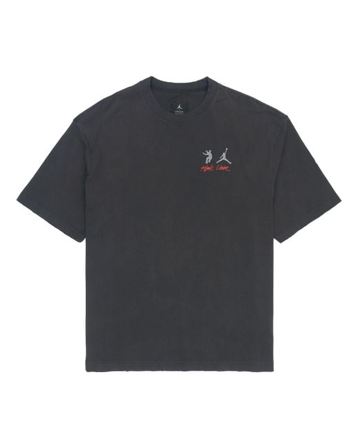 Nike Black X Union Crossover Ss22 Solid Color Breathable Logo Round Neck Short Sleeve Asia Edition for men