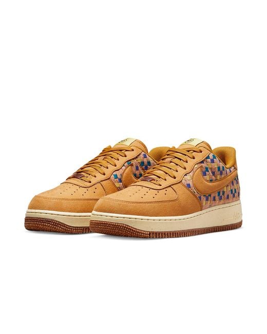 Nike Brown Air Force 1 Low N7 'Woven' for men