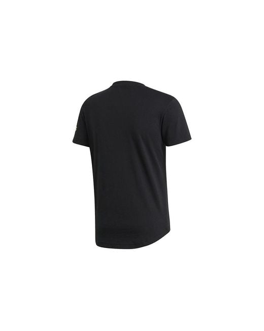 Adidas Black Running Training Sports Gym Round Neck Short Sleeve for men