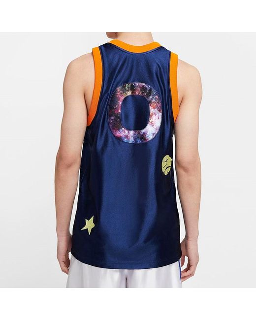 Nike Blue Ss20 Lebron X Monstars Crossover Dna Jersey Large Basketball Vest for men