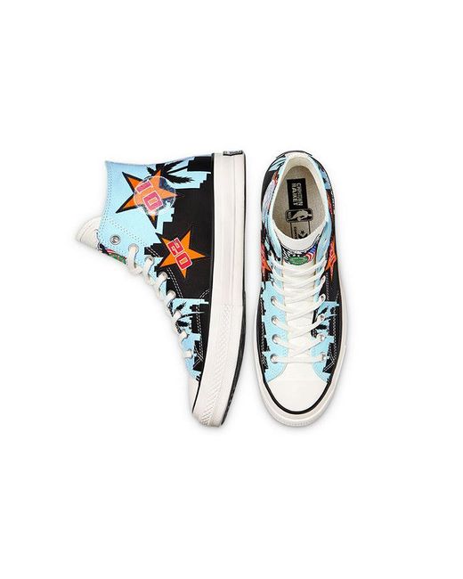 Converse Blue Chinatown Market X Chuck 70 High 'Lakers Championship Jacket' for men