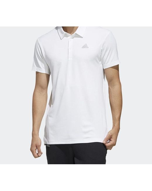 Adidas White Originals Casual Sports Short Sleeve Polo Shirt for men