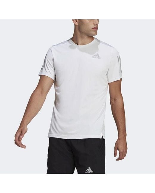 Adidas White Own The Run T Shirt for men