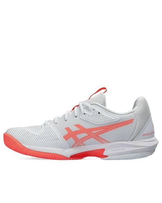 Asics White Solution Speed Ff 3 Tennis Shoe
