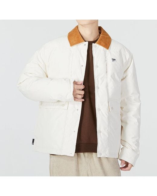 PUMA White Downtown Padded Jacket for men