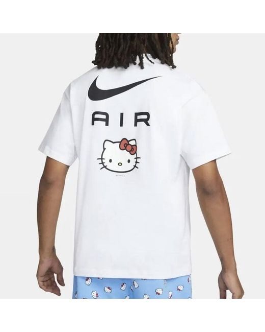 Nike White X Hello Kitty Crossover Ss22 Funny Alphabet Cartoon Printing Short Sleeve for men