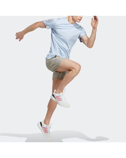 Adidas Blue Own The Run Tee for men