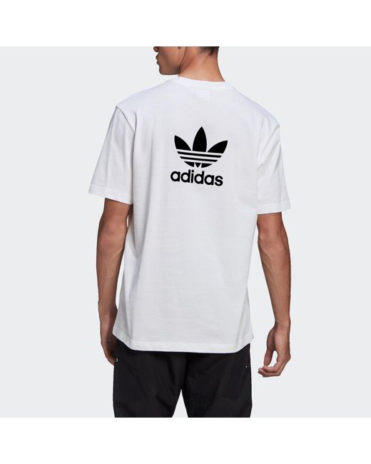 Adidas White Originals B+F Trefoil Tee Logo Printing for men