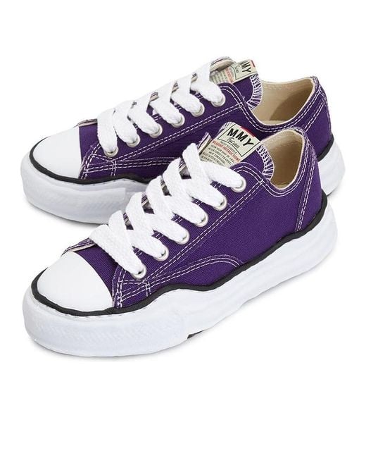 Maison Mihara Yasuhiro Purple Peterson Og Sole Canvas Low for men