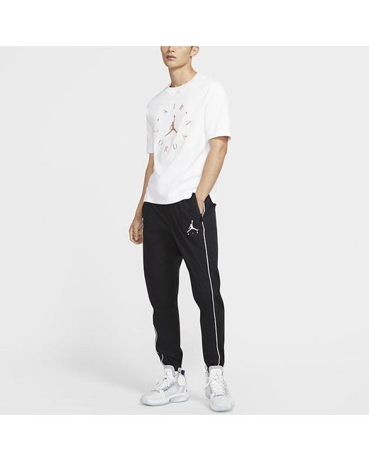 Nike Black Jumpman Woven Bundle Feet Sports Pants for men