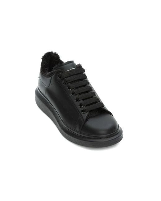 McQueen Black Oversized Sneaker Wool' for men