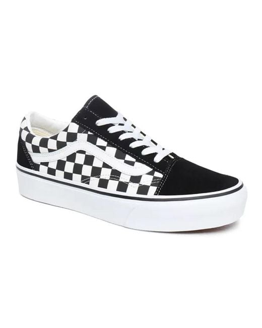 Vans Blue Old Skool Platform Checkerboard' for men