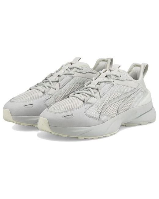 PUMA White Pwrframe Op-1 Lth Athleisure Casual Sports Shoe for men