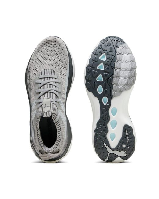 PUMA Gray Foreverrun Nitro Knit 'Concrete' for men