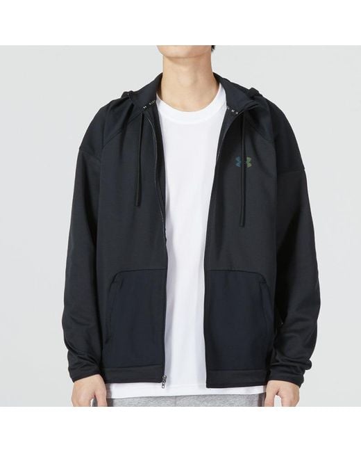 Under Armour Blue Rush Warm-Up Full-Zip Hoodie Jacket for men