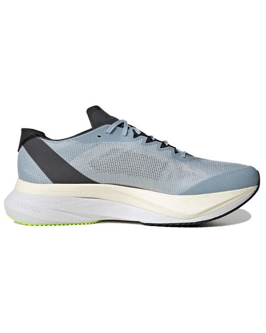Adidas Blue Adizero Boston 12 'Wonder Lucid Lemon' for men