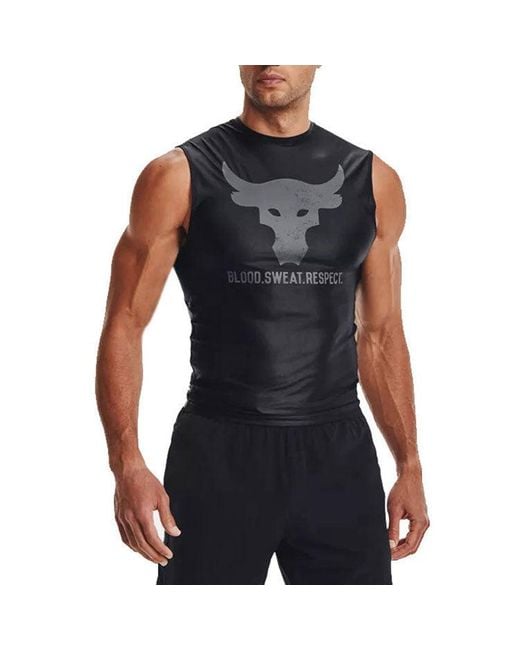 Under Armour Black Project Rock Iso-Chill Sleeveless for men