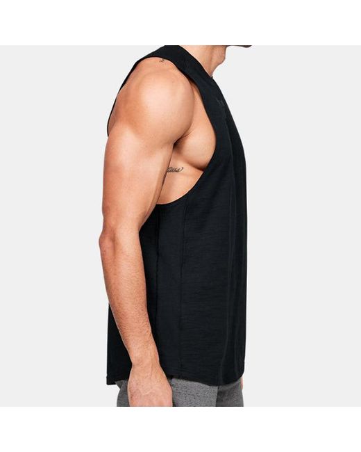 Under Armour Blue Project Rock Charged Cotton Tank for men