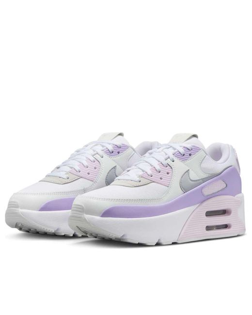 Nike Purple (Wmns) Air Max 90 Lv8 Hydrangeas Wolf'