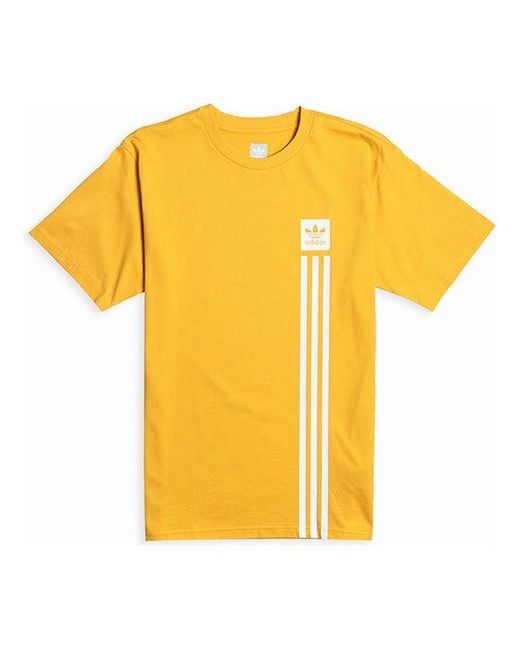 Adidas Yellow Originals Bb Pillar Tee Short Sleeve for men