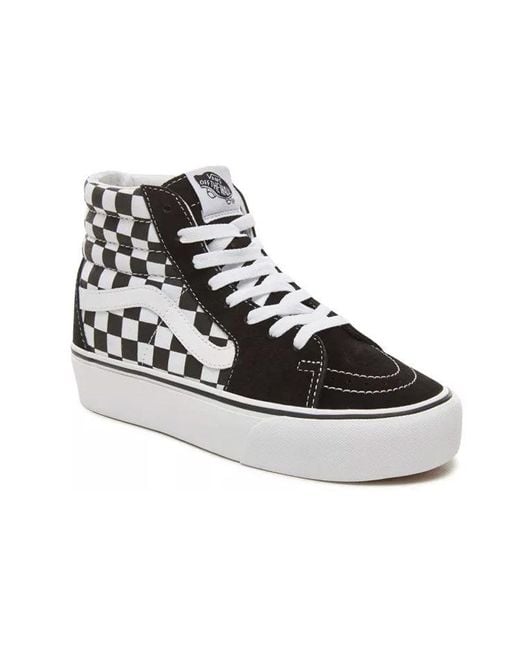 Vans Black Sk8-Hi Platform 2.0 'Checkerboard for men