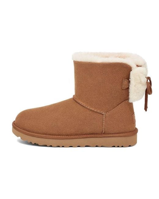 Ugg Brown (Wmns) Classic Double Bow Mini