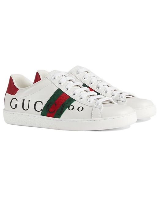 Gucci White Ace 100 Print'