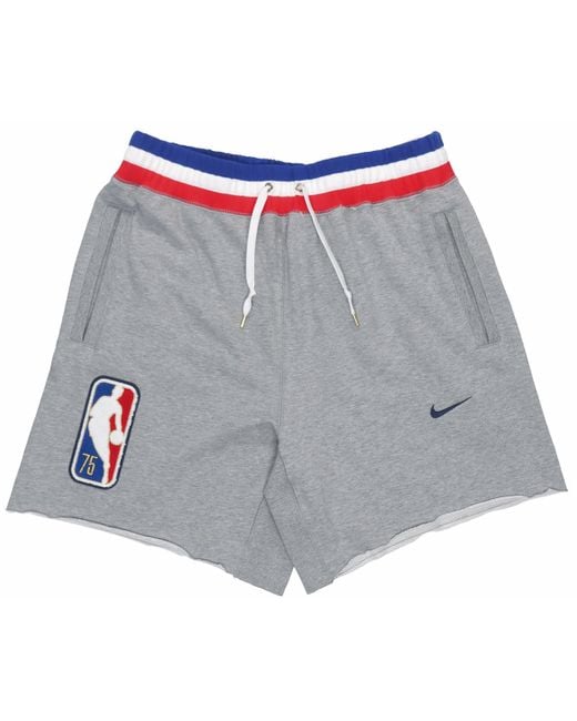 Nike Gray Nba Team 31 Courtside Casual Breathable Basketball Sports Shorts Light for men