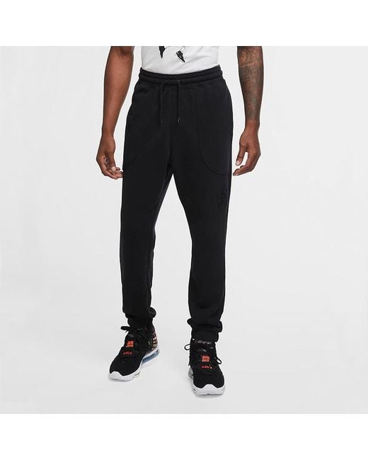 Nike Black Lebron Velvet Foot Pants Casual Loose Trousers for men