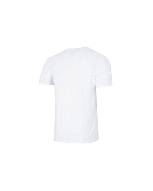 Adidas White Large Logo Printing Casual Round Neck Short Sleeve for men