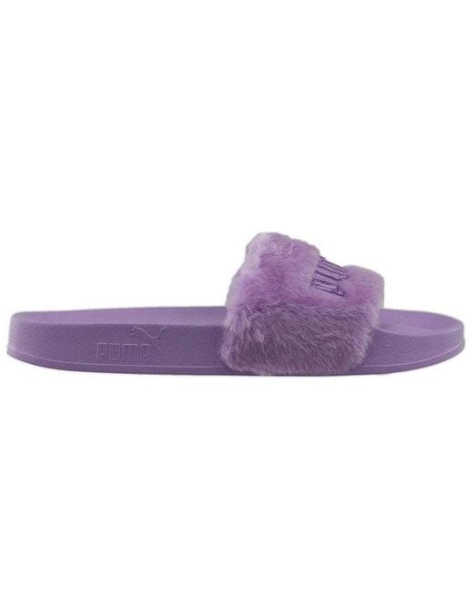 PUMA Purple Fenty X Fur Slide Sandals for men