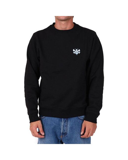 Dior Black And Shawn Stussy Bee Embroidered Oversized Sweatshirt For for men