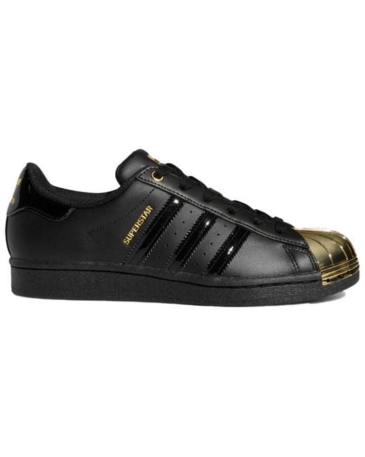 pantoffel stel voor ondersteuning adidas Originals Adidas Superstar Metal Toe 'black Gold Metallic' | Lyst