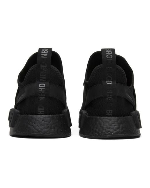 Adidas Black Neighborhood X Nmd_R1 Primeknit 'Triple' for men