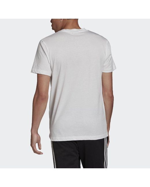 Adidas White Originals Solid Color Logo Short Sleeve for men