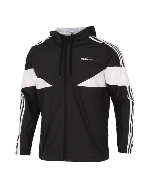 Adidas Black Spring Authentic Outdoor Windproof Woven Jacket for men