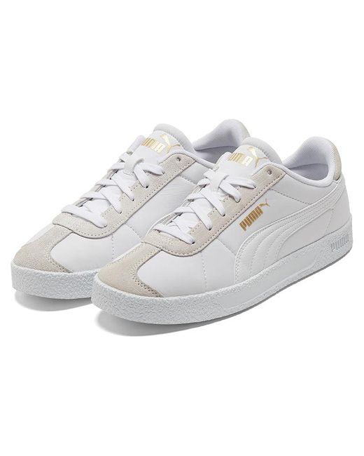 PUMA White Club Nylon Casual Skateboarding Shoes for men