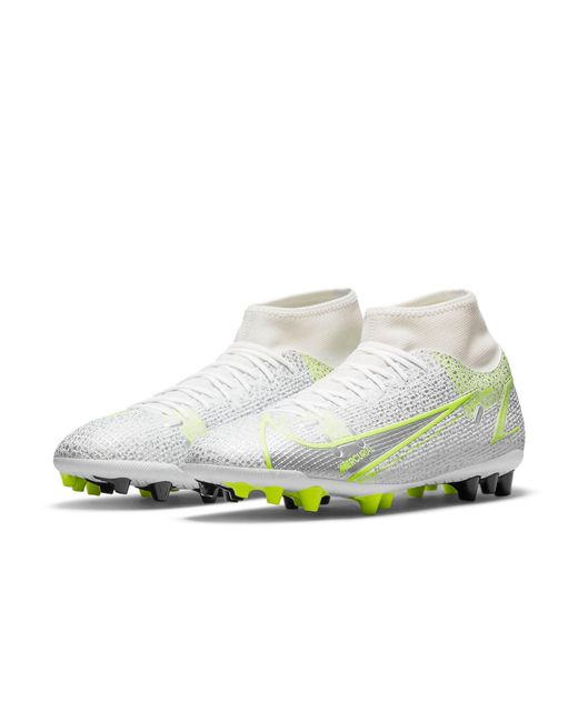 Nike White 14 Mercurial Superfly 8 Ag Artificial Grass for men