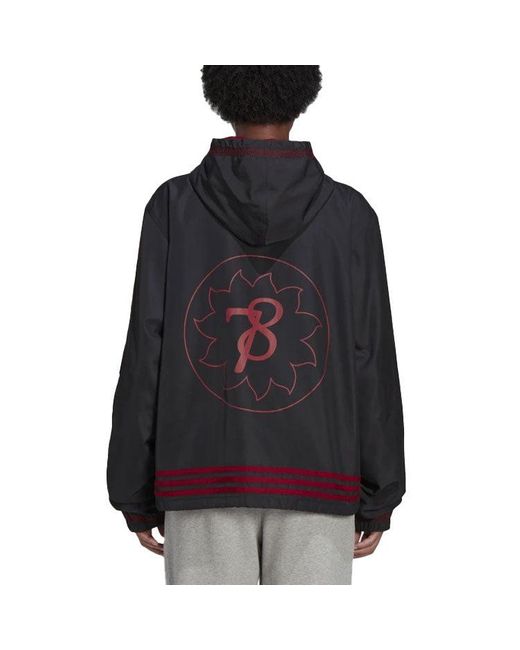 Adidas Blue Originals Printing Hooded Jacket