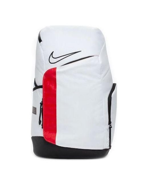 Nike Elite Pro Large Capacity Basketball Schoolbag Backpack White in