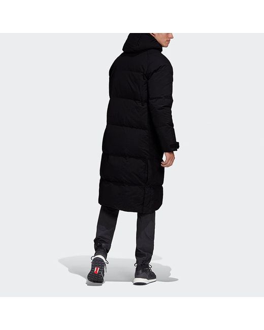 Adidas Black Puffer Down Winter Coat 'Core' for men
