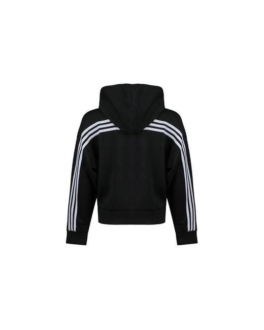 Adidas Black Mh 3s Dk Hd Sports Hooded Jacket Coat