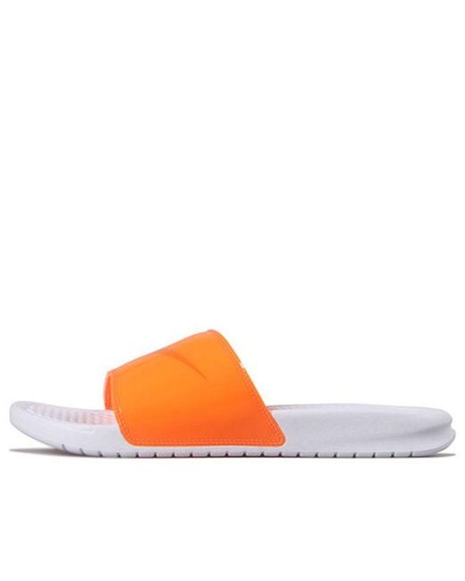 Nike Orange Benassi Jdi Print Slide for men