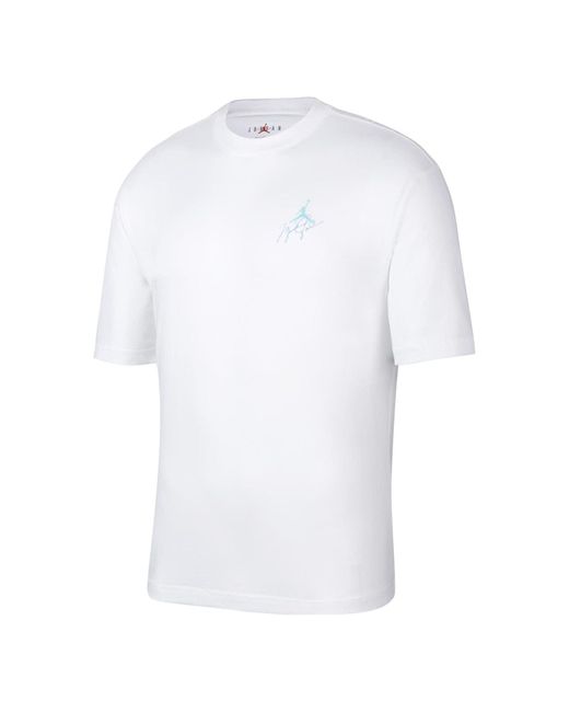 Nike White Logo Printing Casual Round Neck Short Sleeve T-Shirt for men